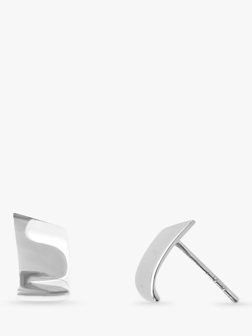 Product image 1 of 2, which shows Nina B Sail Stud Earrings, Silver