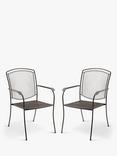 John Lewis Henley by KETTLER Garden Dining Armchair, Set of 2, Iron Grey