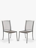 John Lewis Henley by KETTLER Straight Sided Garden Chair, Set of 2, Iron Grey