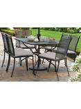 John Lewis Henley by KETTLER Straight Sided Garden Dining Chair, Set of 2, Iron Grey