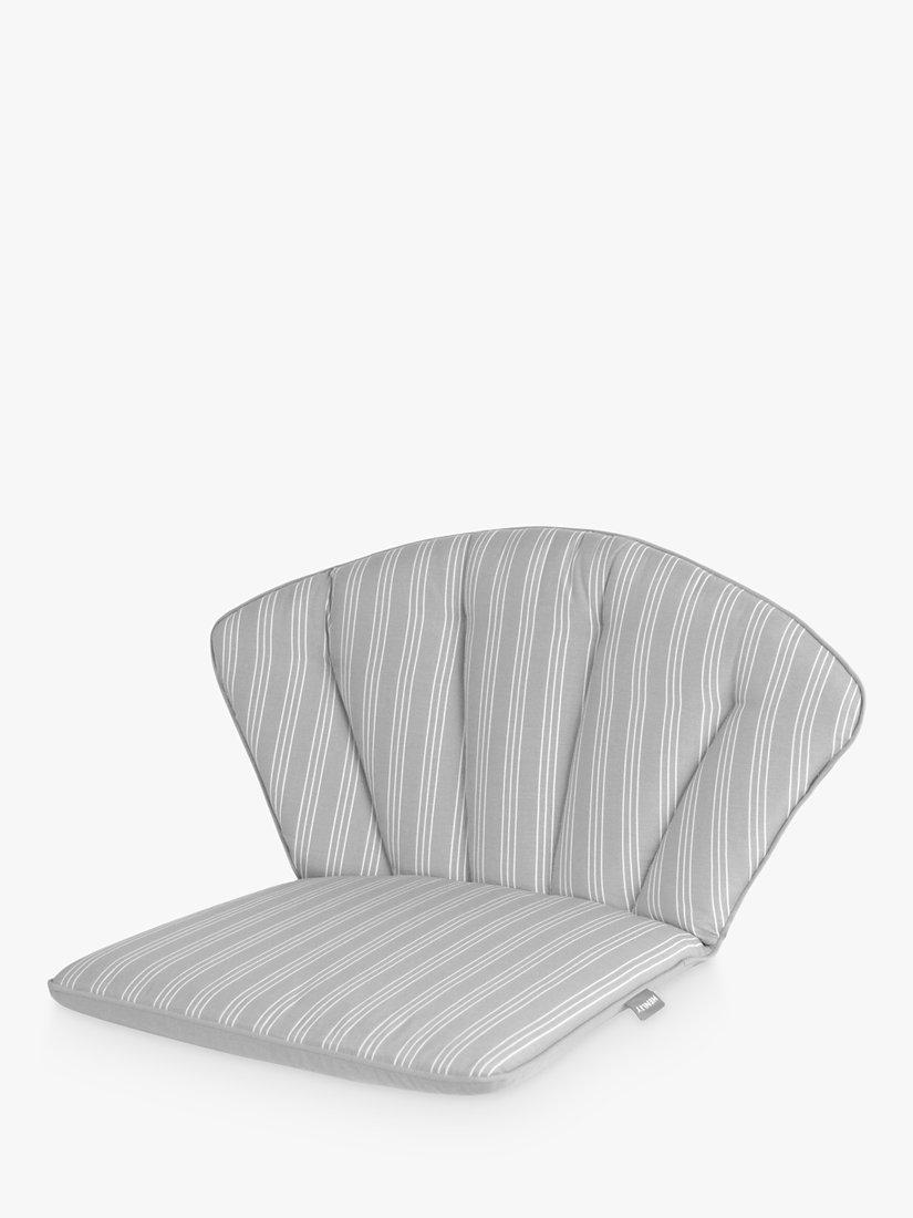 John Lewis Henley by KETTLER Round Back Chair Cushion, Set of 2, French Grey