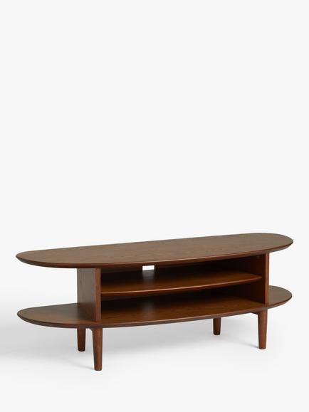 John Lewis Wing TV Stand - view 2, Brown