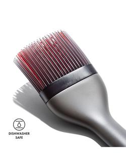 OXO Good Grips Grilling Basting Stainless Steel BBQ Brush - view 2, Silver/Black
