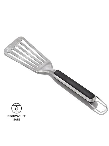 OXO Good Grips Grilling Precision Stainless Steel BBQ Turner - view 2, Silver/Black
