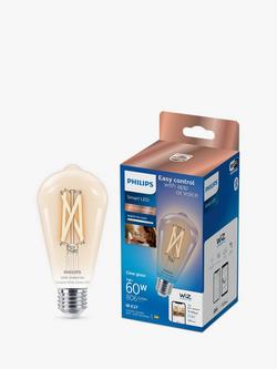 Philips Smart LED ST64 E27 Tunable White Clear Filament Smart Light Bulb - view 2, Clear