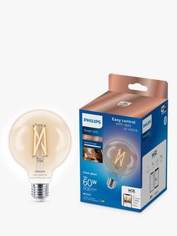 Philips Smart LED G95 E27 Tunable White Clear Filament Smart Light Bulb, Clear