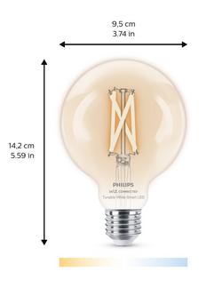 Philips Smart LED G95 E27 Tunable White Clear Filament Smart Light Bulb - view 2, Clear