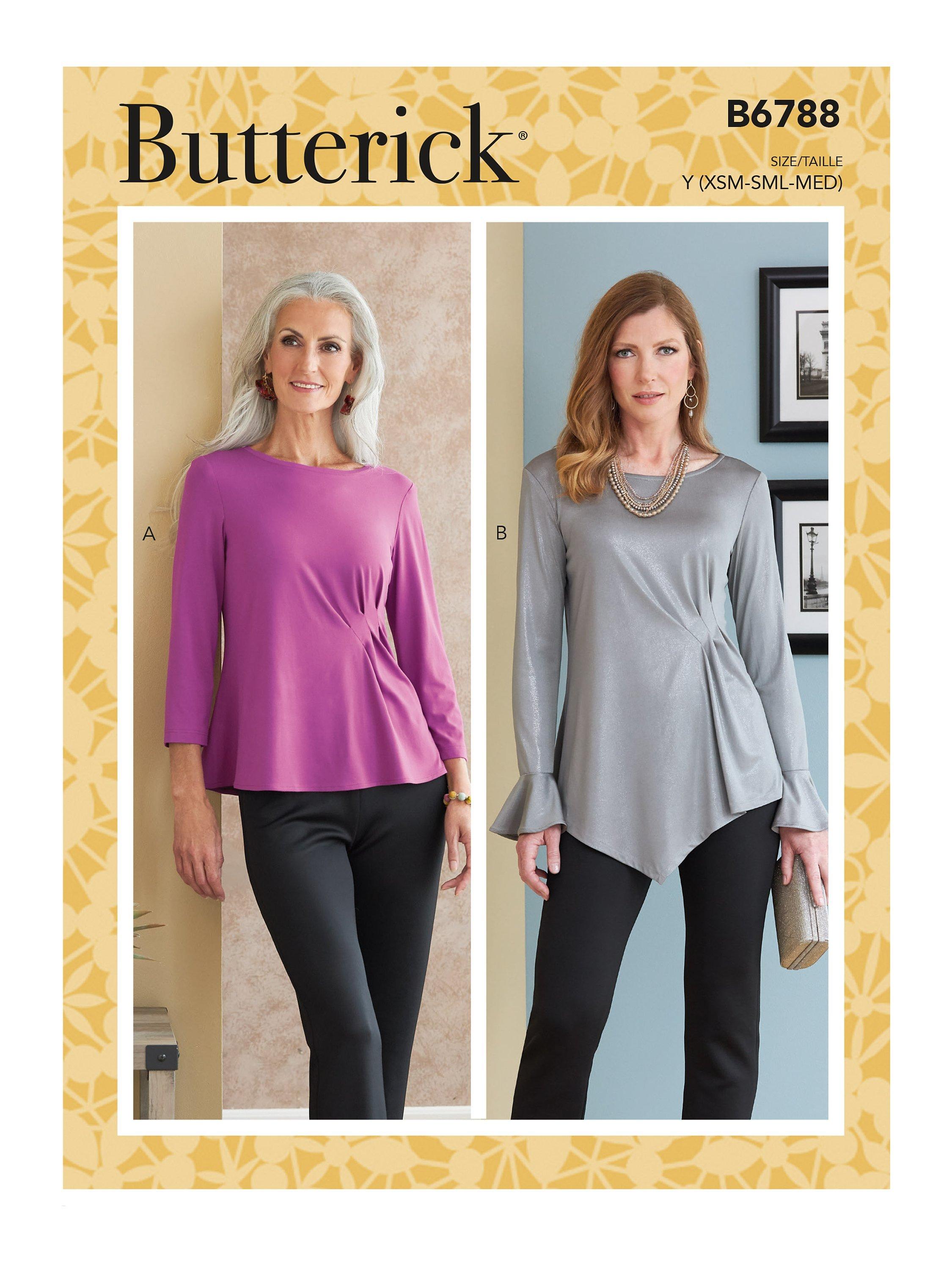 Butterick Misses' Pullover Top Sewing Pattern B6788