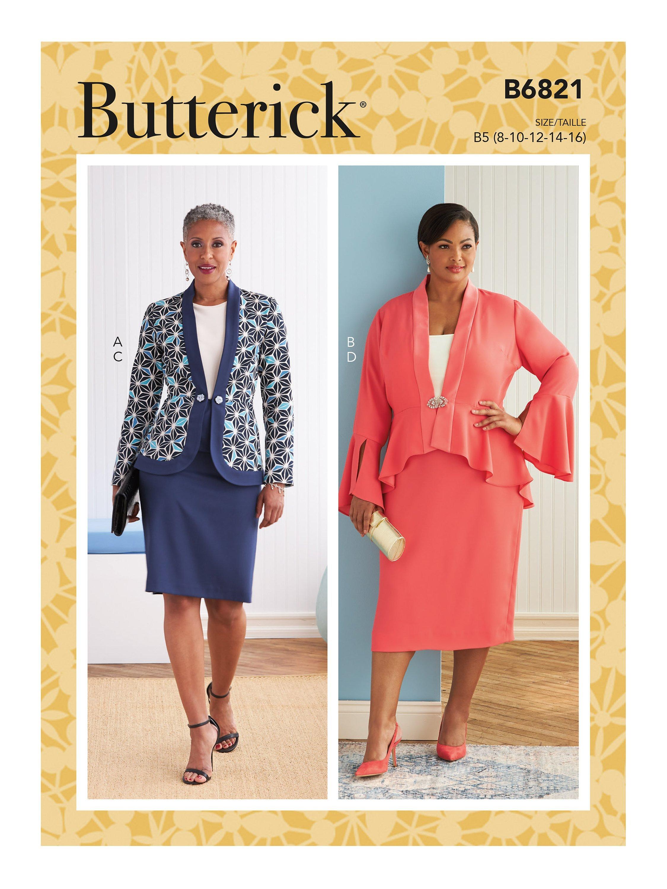 Butterick Misses' Jacket & Skirt Sewing Pattern B6821