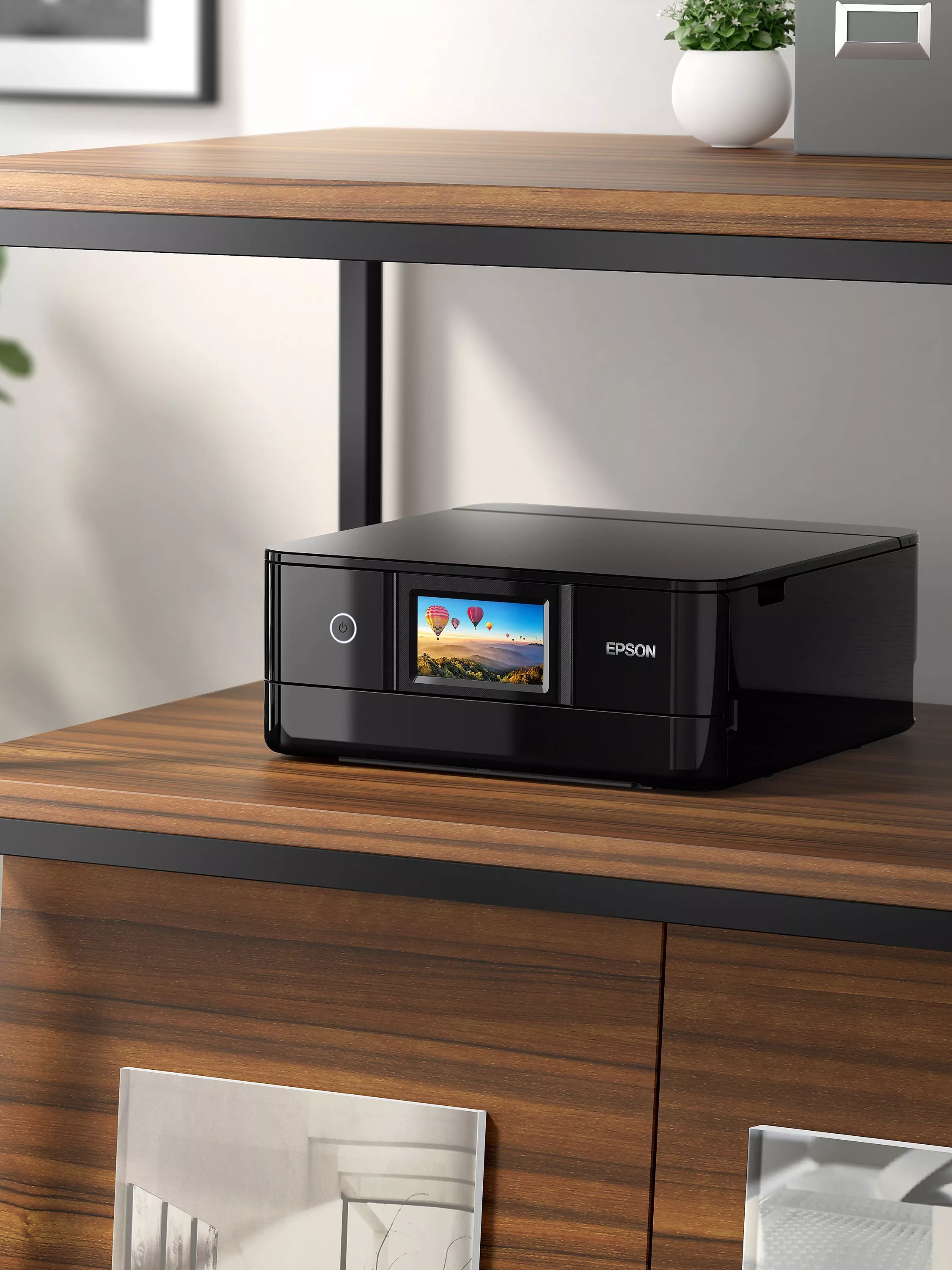 black printer on a table