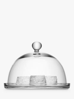 LSA International Vienna Glass Cake / Cheese Dome & Plate, 25cm, Clear, Clear