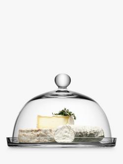 LSA International Vienna Glass Cake / Cheese Dome & Plate, 25cm, Clear - view 2, Clear