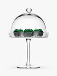 LSA International Vienna Glass Cake Stand & Cover, 23cm, Clear