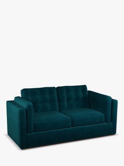 John Lewis + Swoon Lyon Medium 2 Seater Sofabed, Wildwood Green Velvet