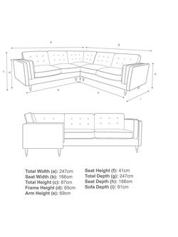 John Lewis + Swoon Lyon Large 5+ Seater Corner Sofa - view 2, Grey Cotton