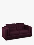 John Lewis + Swoon Lyon Medium 2 Seater Sofabed, Damson Purple Velvet