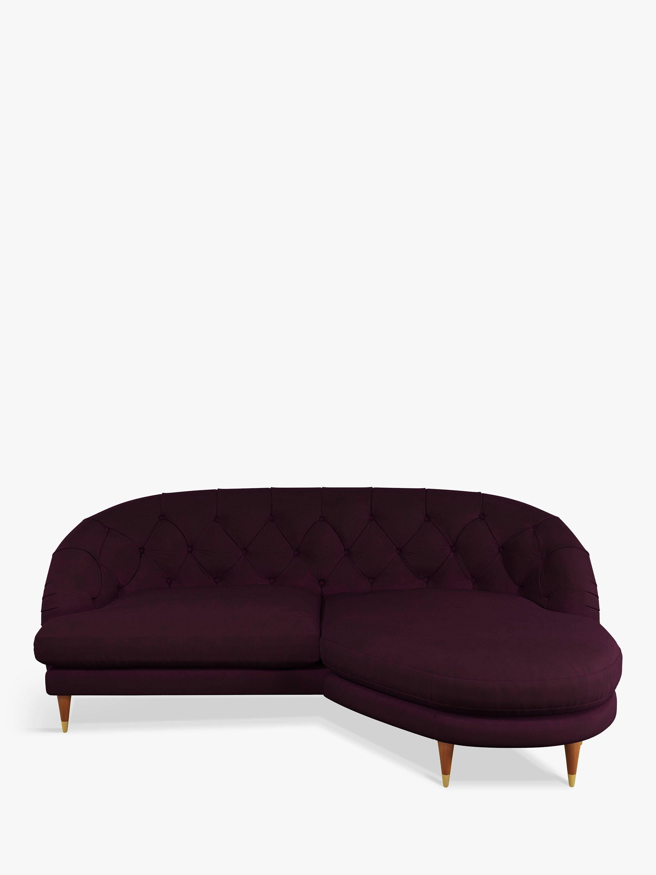 Radley Range, John Lewis + Swoon Radley RHF Chaise End Sofa, Damson Purple Velvet