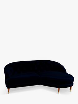 John Lewis + Swoon Radley RHF Chaise End Sofa, Caspian Blue Velvet