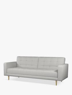 John Lewis ANYDAY Quilted Large 3 Seater Sofa Bed, Light Leg, Cobble Grey, Cobble Grey