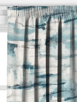 John Lewis Shiomi Made to Measure Curtains or Roman Blind, Teal - view 2, Teal