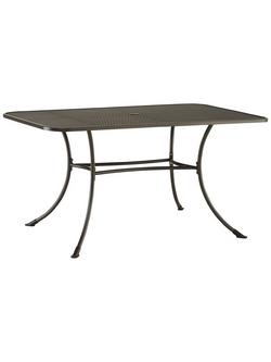 John Lewis Henley by KETTLER 6-Seater Rectangular Garden Dining Table, 160cm, Iron Grey, Iron Grey