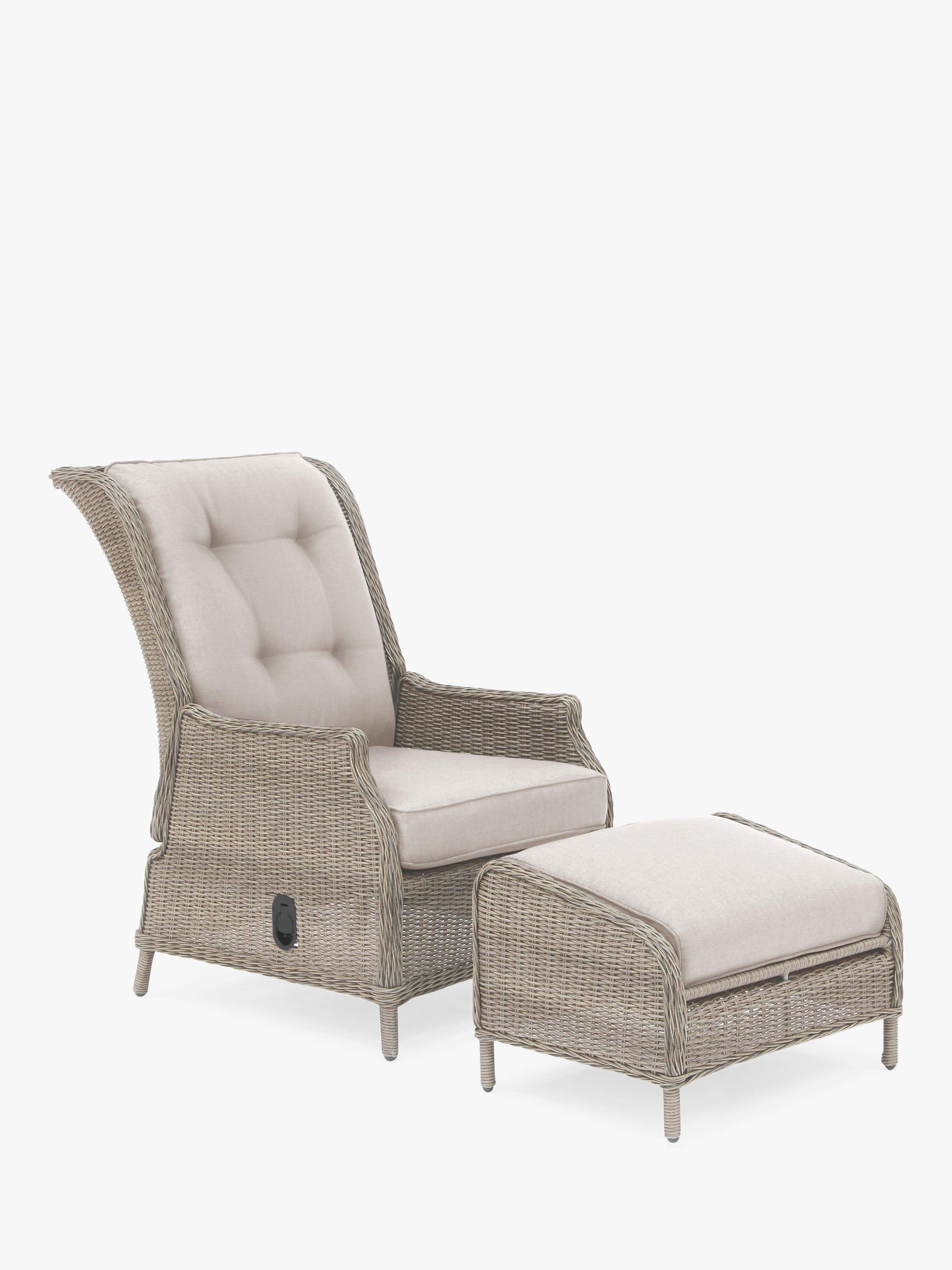 KETTLER Palma Garden Reclining Sun Lounger with Foot Stool