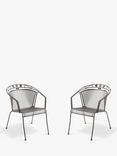 John Lewis Henley by KETTLER Round Back Garden Armchair, Set of 2, Iron Grey