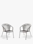 John Lewis Henley by KETTLER Round Back Garden Armchair, Set of 2, Iron Grey