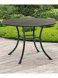 John Lewis Henley by KETTLER 4-Seater Round Garden Dining Table, 110cm, Iron Grey