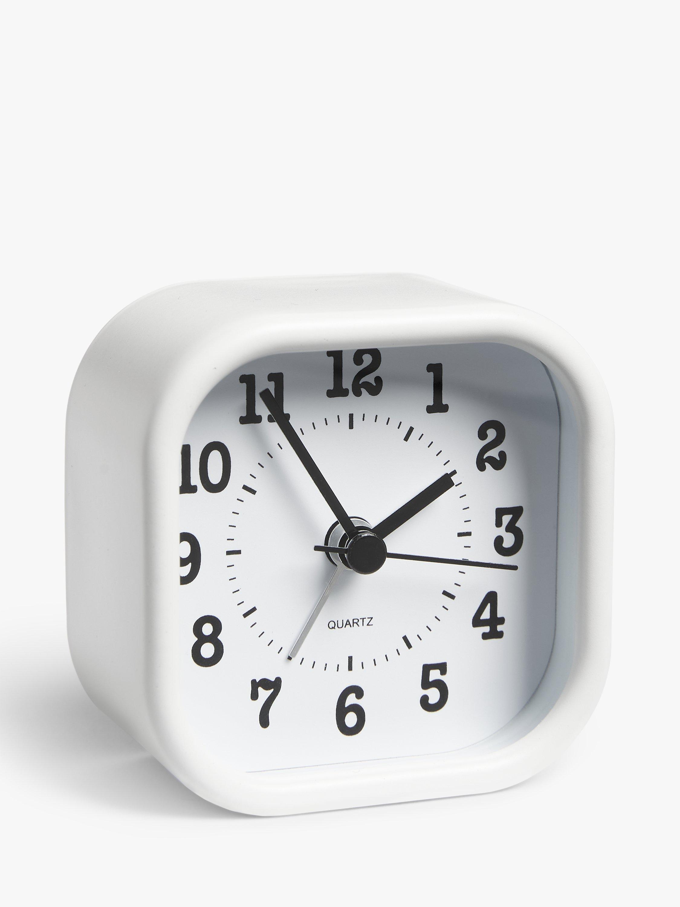 John Lewis ANYDAY Quartz Analogue Alarm Clock, White