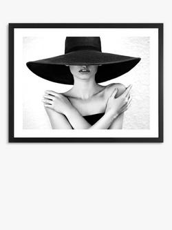 Brookpace Lascelles 'Mystery Lady III' Framed Print & Mount, 81 x 66cm, Black/White, Black/White