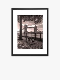 Brookpace Lascelles Tower Bridge London Framed Print & Mount, 55.5 x 45.5, Black/White, Black/White