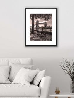 Brookpace Lascelles Tower Bridge London Framed Print & Mount, 55.5 x 45.5, Black/White - view 2, Black/White
