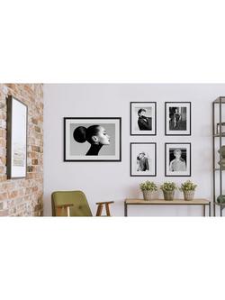 Brookpace Lascelles 'Bun Pose' Framed Print & Mount, 65.5 x 85.5cm, Black/White - view 2, Black/White