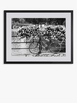 Brookpace Lascelles Amsterdam Bicycle Framed Photographic Print & Mount, 65.5 x 85.5cm, Black/White, Black/White