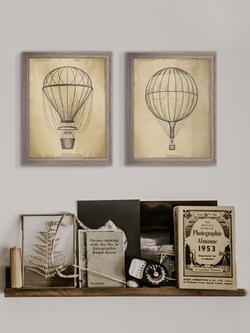 Brookpace Lascelles Air Balloon 'Travel III' Framed Print, 42 x 36cm, Brown - view 2, Brown