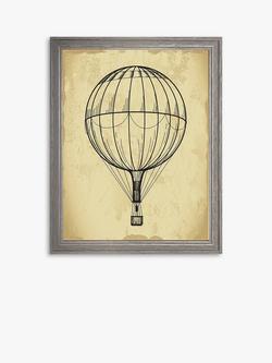 Brookpace Lascelles Air Balloon 'Travel IV' Framed Print, 42 x 36cm, Brown, Brown