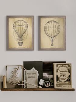 Brookpace Lascelles Air Balloon 'Travel IV' Framed Print, 42 x 36cm, Brown - view 2, Brown