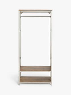 John Lewis Restoration Clothes Rail with Shelves, Antique Grey - view 2, Antique Grey