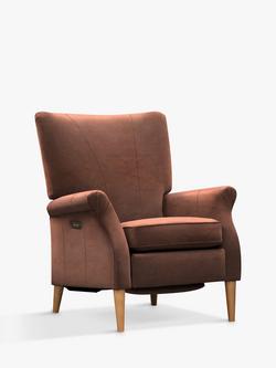Parker Knoll Classic Motion Recliner High Back Leather Armchair, London Saddle