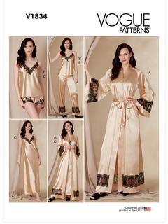 Vogue Misses' Sleepwear Sewing Pattern V1834, F5