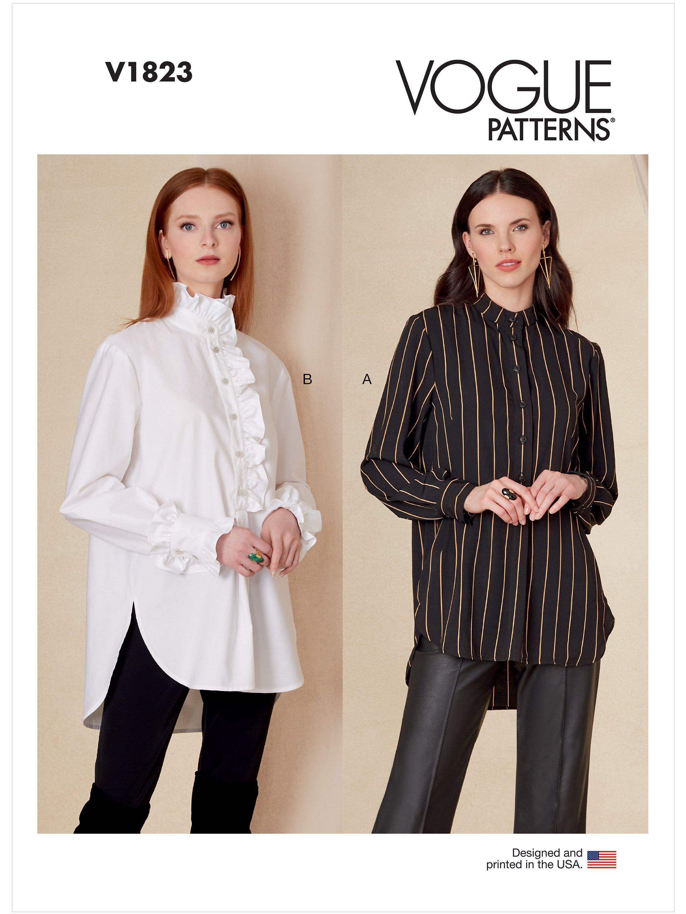 Vogue Misses' Loose Fit Shirt Sewing Pattern V1823