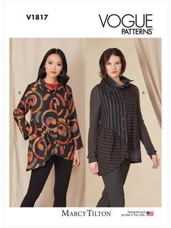 Vogue Misses' Asymmetric Jacket Sewing Pattern V1817, 