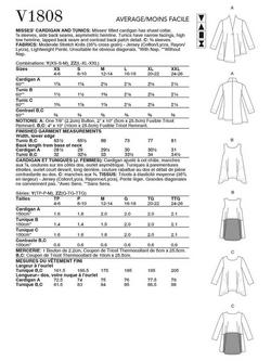 Vogue Misses' Tunic Top & Cardigan Sewing Pattern V1808 - view 2, 