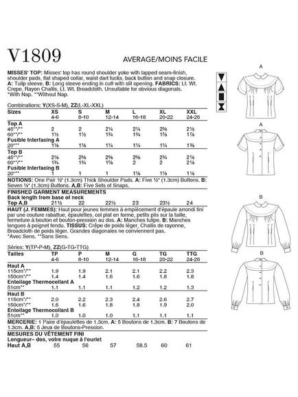 Vogue Misses' Tunic Top & Cardigan Sewing Pattern V1809 - view 2, 