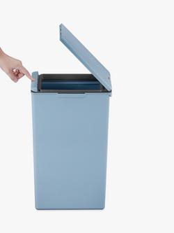 EKO Morandi Rectangular Touch Bin, 40L, Grey - view 2, Blue
