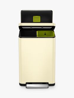EKO X Cube Recycling Bin, 40L - view 2, Cream