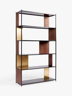 John Lewis + Swoon Brunel Wide Shelving Unit, Brown, Brown