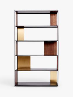 John Lewis + Swoon Brunel Wide Shelving Unit, Brown - view 2, Brown