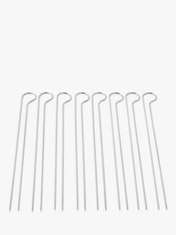 Weber Steel BBQ Dual-Pronged Skewer Set, 8 Piece - view 2, Silver